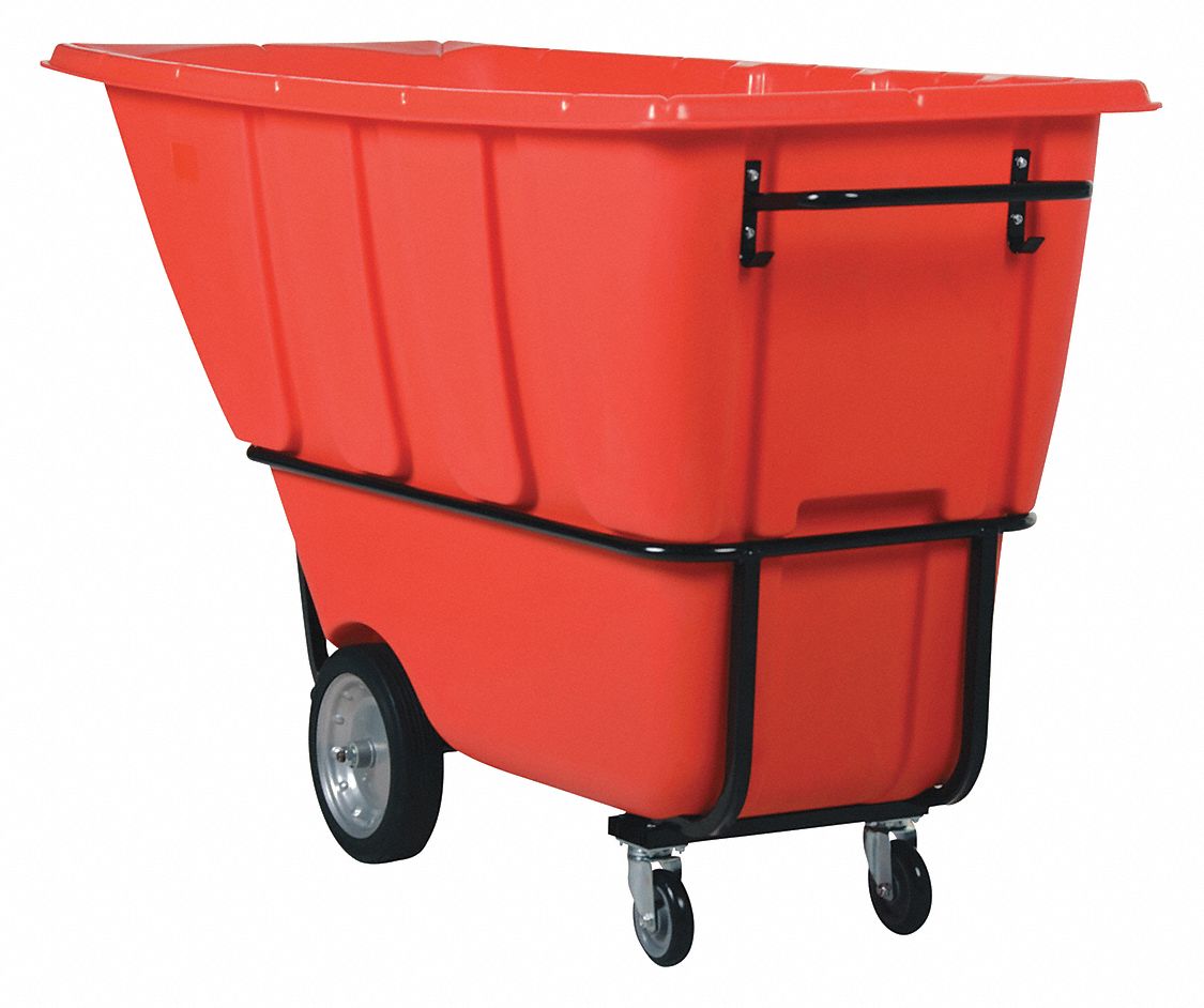 TILT TRUCK, RED, 32 IN W X 43 IN H X 73 IN L, RUST RESISTANT POWDER COATED FRAME, 2,100 LB LOAD CAPACITY