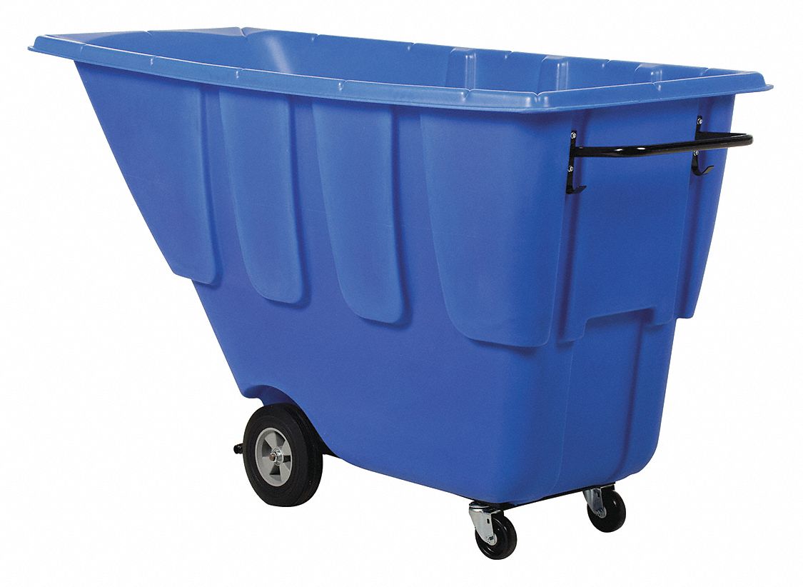 TILT TRUCK, BLUE, 32 IN W X 43 IN H X 73 IN L, RUST RESISTANT POWDER COATED FRAME, 1,250 LB LOAD CAPACITY