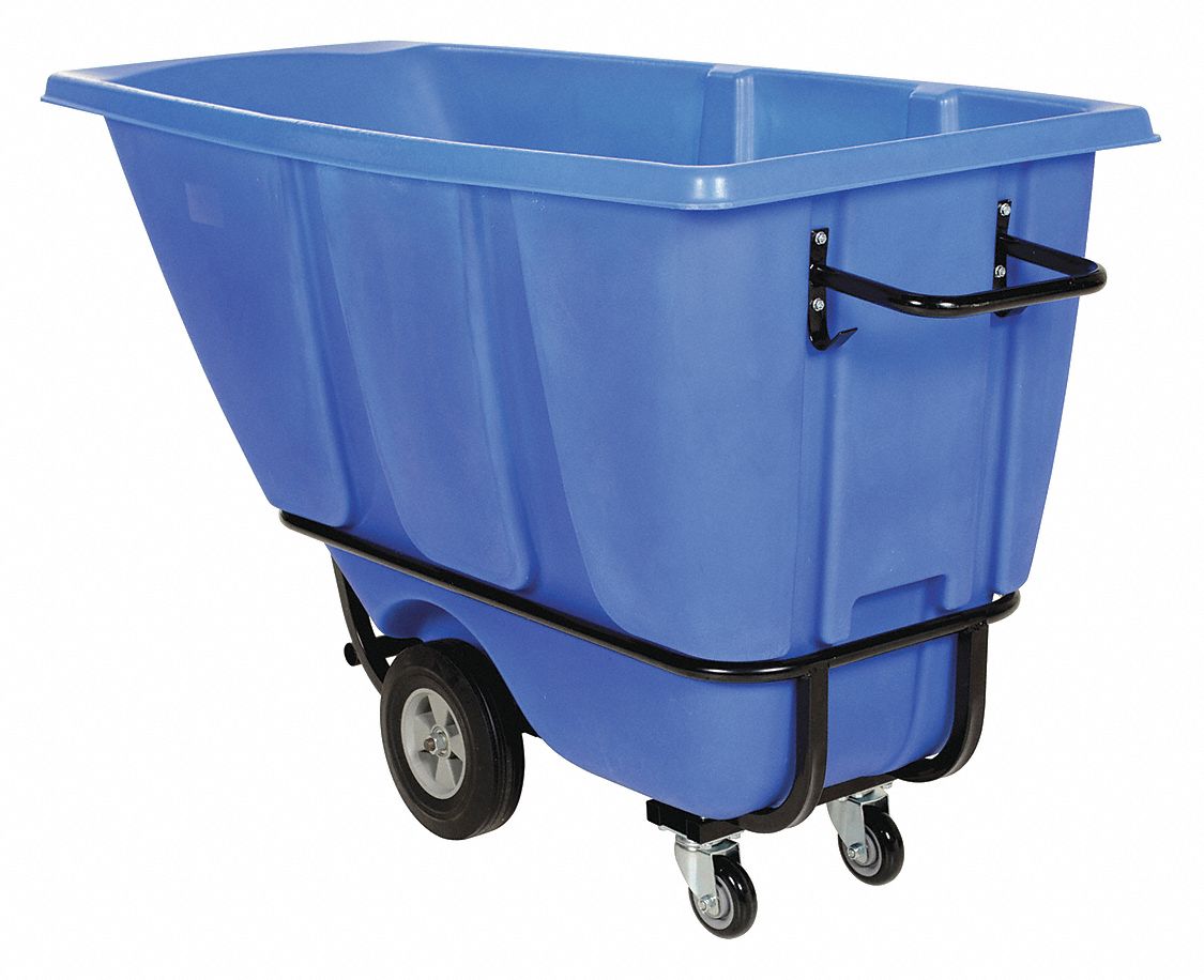 TILT TRUCK, BLUE, 28 IN W X 35 IN H X 62 IN L, RUST RESISTANT POWDER COATED FRAME, 1,400 LB LOAD CAPACITY
