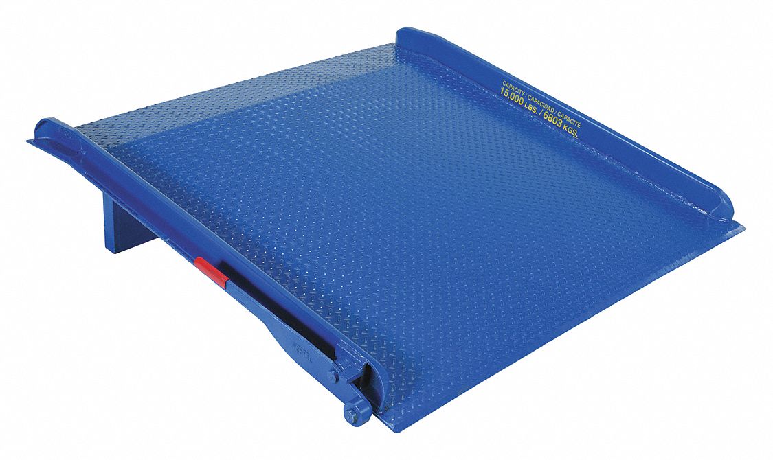 STEEL TRUCK DOCKBOARD, 72 IN W X 36 IN L, STEEL, 3 IN SIDE RAIL HEIGHT