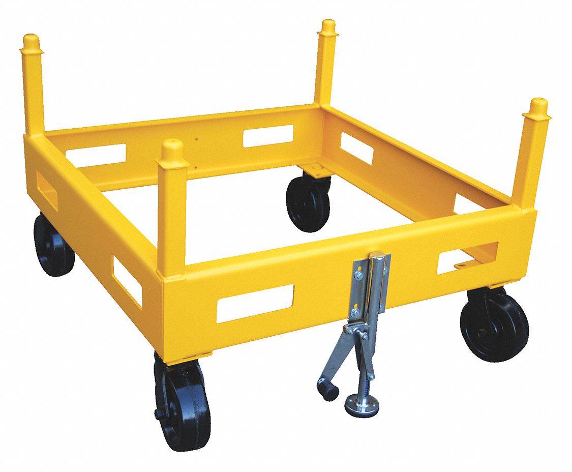 RACK, FINAL ASSEMBLY, YELLOW, POWDER COATED FINISH
