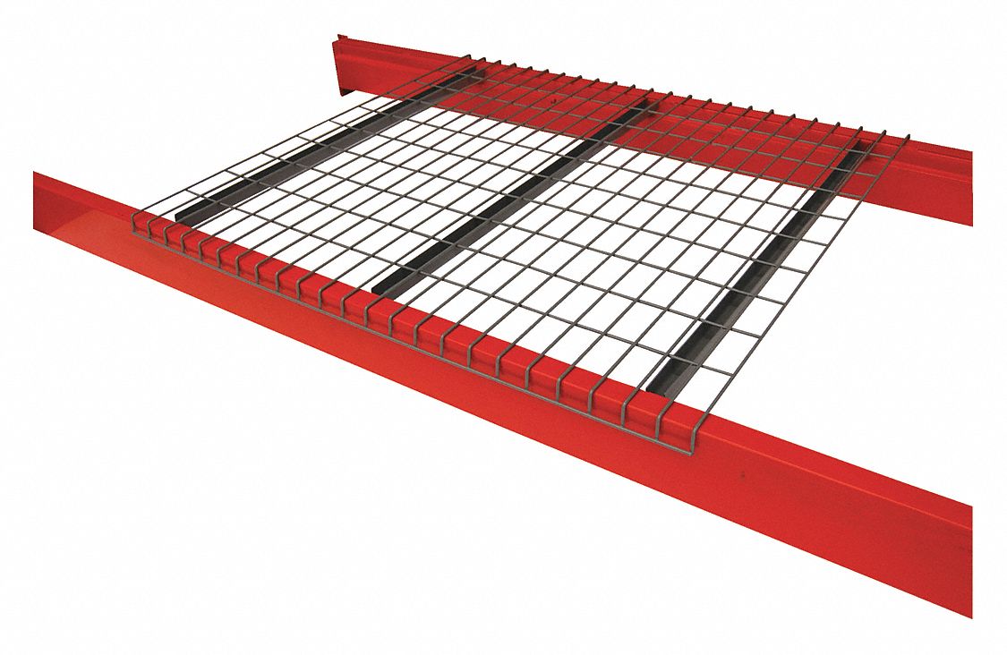 VESTIL PALLET RACK WIRE DECKING, GREY, STEEL, POWDER COATED FINISH ...