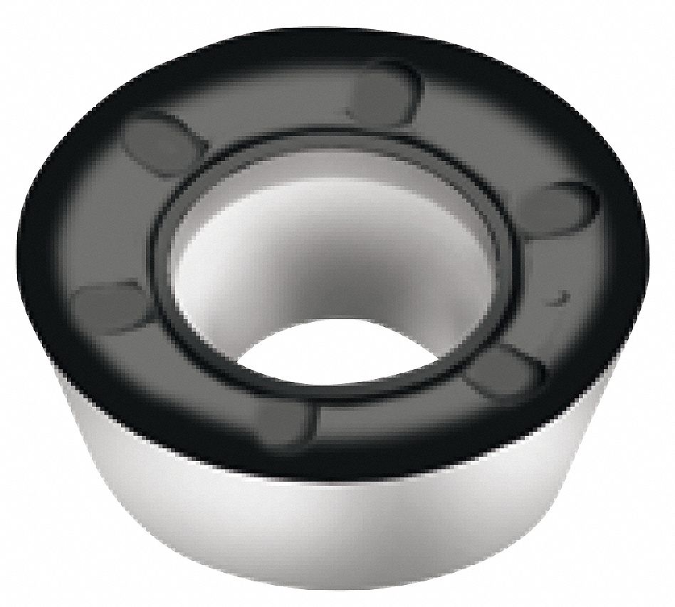 Round Milling Insert: 0.3150 in Inscribed Circle, 5/32 in Corner Radius, 0.125 in Thick, CVD