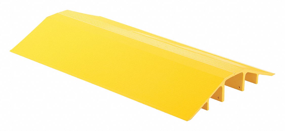 CABLE PROTECTOR BRIDGE, ALUMINUM, YELLOW, 10,000 LB, 21 1/16 IN WIDTH, 36 IN LENGTH