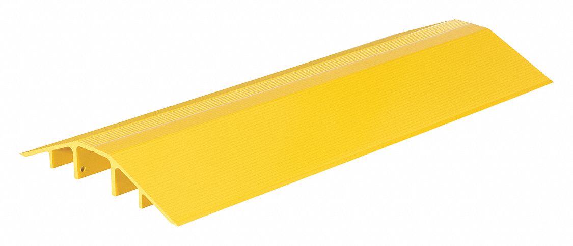 CABLE PROTECTOR BRIDGE, ALUMINUM, YELLOW, 10,000 LB, 21 1/16 IN WIDTH, 48 IN LENGTH