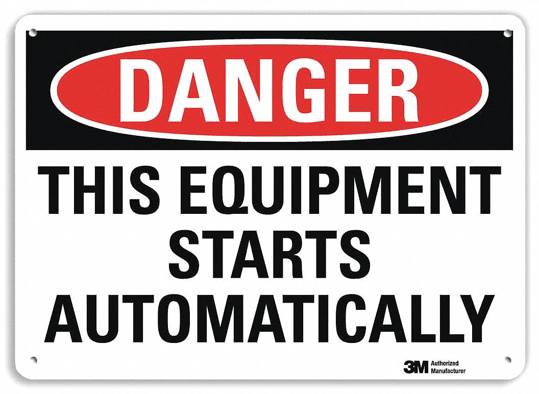 Danger Sign: Plastic, Mounting Holes Sign Mounting, 7 in x 10 in Nominal Sign Size, 0.055 in Thick