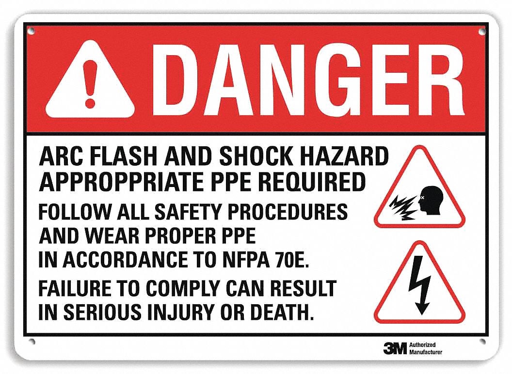 Danger Sign: Plastic, Mounting Holes Sign Mounting, 7 in x 10 in Nominal Sign Size, 0.055 in Thick