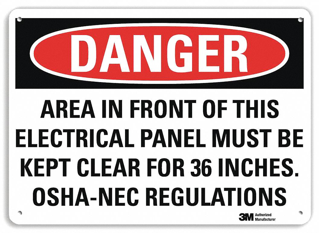 Danger Sign: Plastic, Mounting Holes Sign Mounting, 7 in x 10 in Nominal Sign Size, 0.055 in Thick