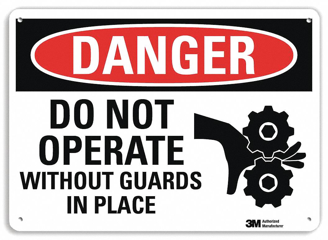 Danger Sign: Plastic, Mounting Holes Sign Mounting, 7 in x 10 in Nominal Sign Size, 0.055 in Thick