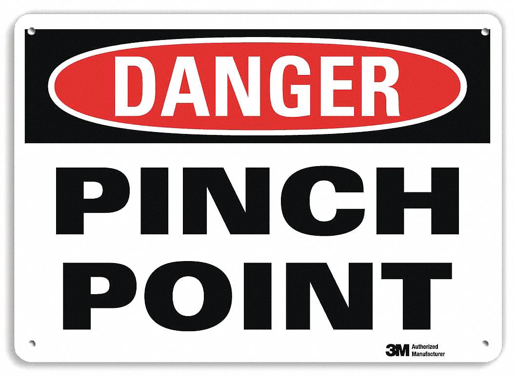 Danger Sign: Plastic, Mounting Holes Sign Mounting, 7 in x 10 in Nominal Sign Size, 0.055 in Thick