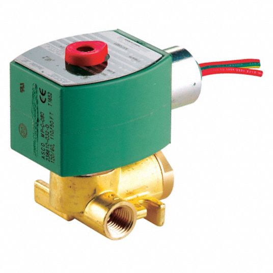 Redhat 120v Ac Brass Quick Exhaust Solenoid Valve, Normally Closed, 1 4 