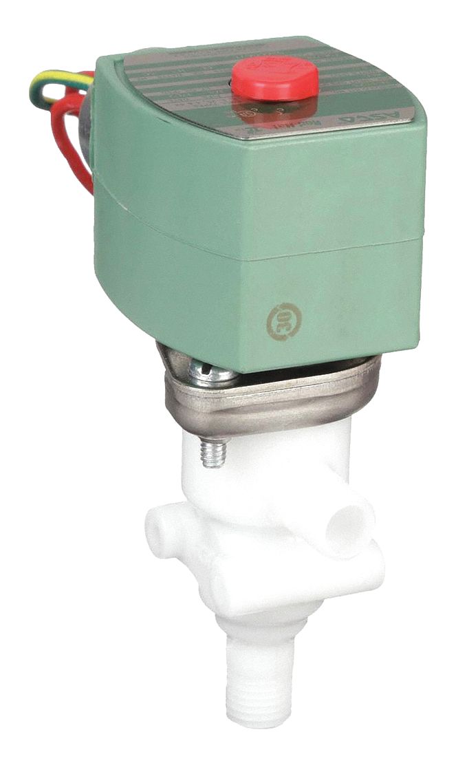 Solenoid Valve: 3-Way, Normally Closed, 1/4 in Pipe Size, 110V AC/120V AC, Gen Service