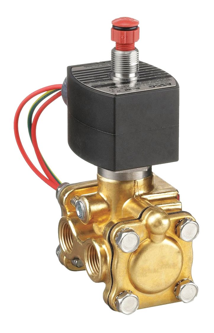 SOLENOID VALVE: 3-WAY, NORMALLY CLOSED, ⅜ IN PIPE, 24V DC, EXPLOSION PROOF/WATERTIGHT