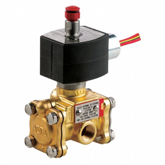 Redhat 24v Dc Brass Solenoid Valve Normally Closed 3 8 Pipe Size 44u317 Ef8316g302 Grainger