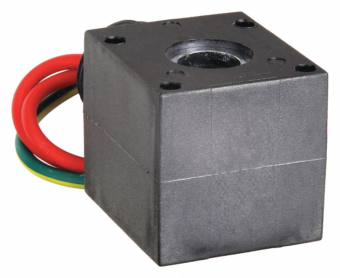 SOLENOID VALVE COIL: WATERTIGHT WITH OUT JUNCTION BOX, F, 110V/120V, 6.3 WATT, 18 IN LEADS