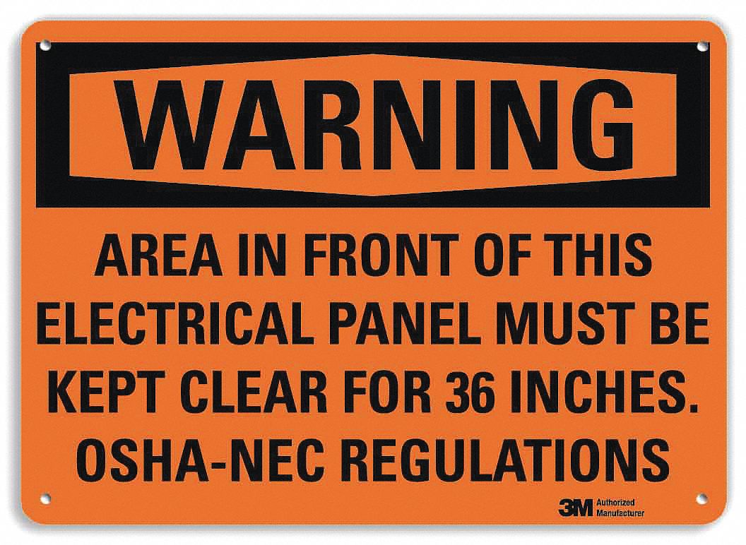 Warning Sign: Plastic, Mounting Holes Sign Mounting, 7 in x 10 in Nominal Sign Size, 0.055 in Thick