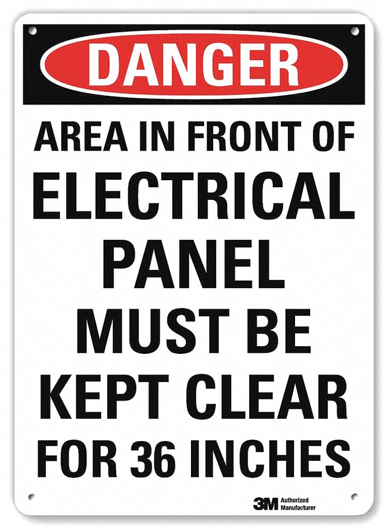 Danger Sign: Plastic, Mounting Holes Sign Mounting, 10 in x 7 in Nominal Sign Size, 0.055 in Thick