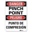 Danger/Peligro: Pinch Point/Punto De Compresion Signs