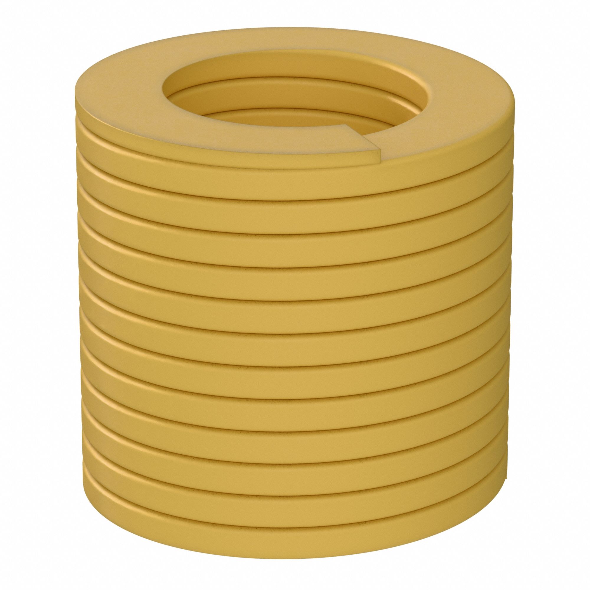 Die Spring: Alloy Steel/Bronze, Cylindrical Shape, Closed, Ground End, 2 63/64 in Lng, 2.48 in O.D.