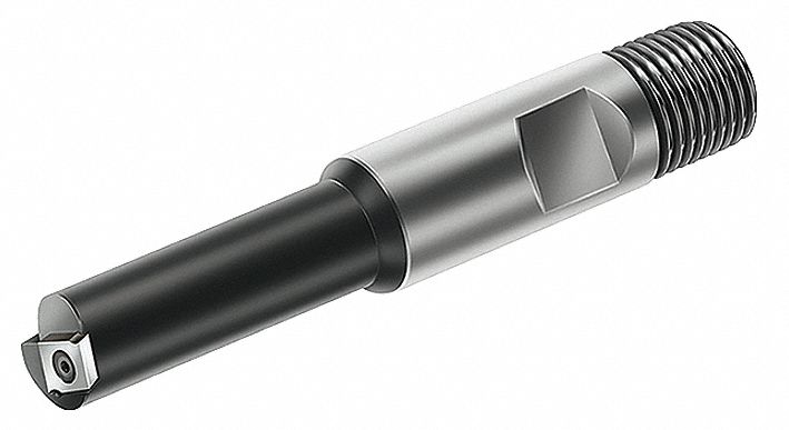 Indexable Square Shoulder End Mill: 1 23/40 in Max. Cutting Dia., Threaded