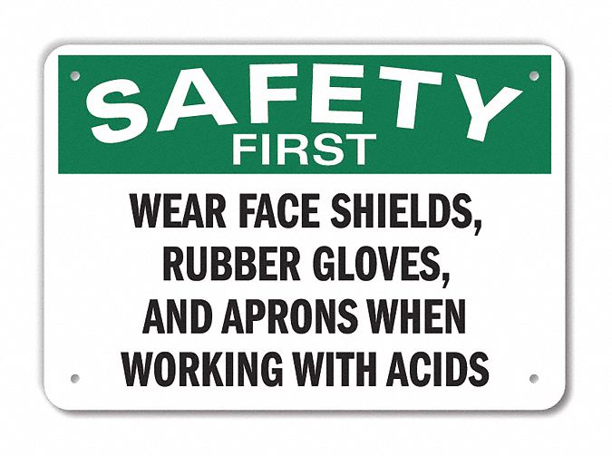 Safety Sign: Plastic, Mounting Holes Sign Mounting, 7 in x 10 in Nominal Sign Size, 0.055 in Thick