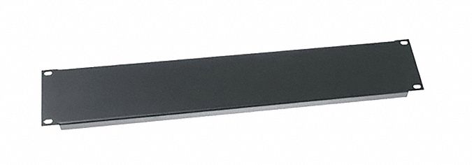 Blank Panel 2 Space Flanged Black PK12
