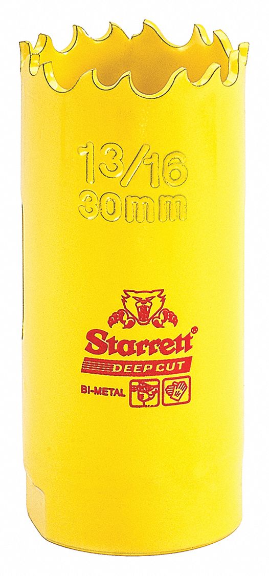 BI-METAL DEEP CUT HOLE SAW, 1-3/16 IN, 3MM, 2 IN CUTTING DEPTH