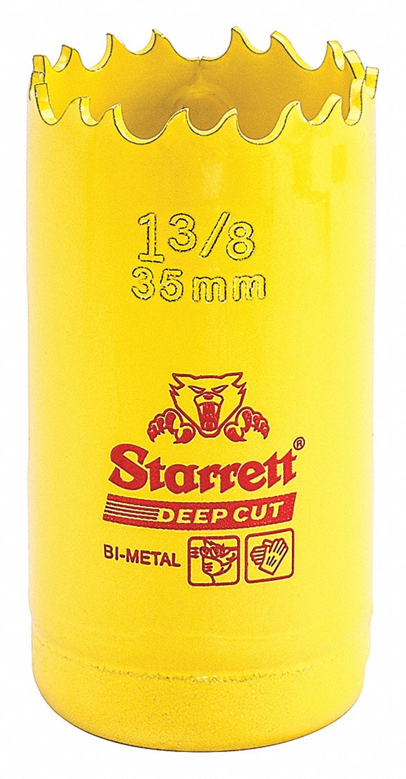 Bi-Metal Deep Cut Hole Saw,  1-3/8", 35mm