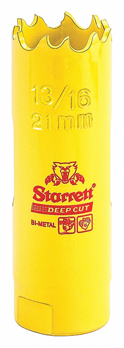 Bi-Metal Deep Cut Hole Saw,  13/16", 21mm