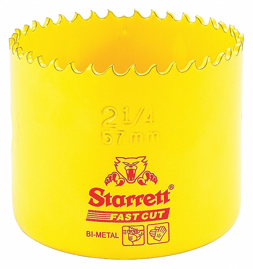 BI-METAL FAST CUT HOLE SAW, 2¼ IN DIAMETER, 57MM, METAL CUTTING