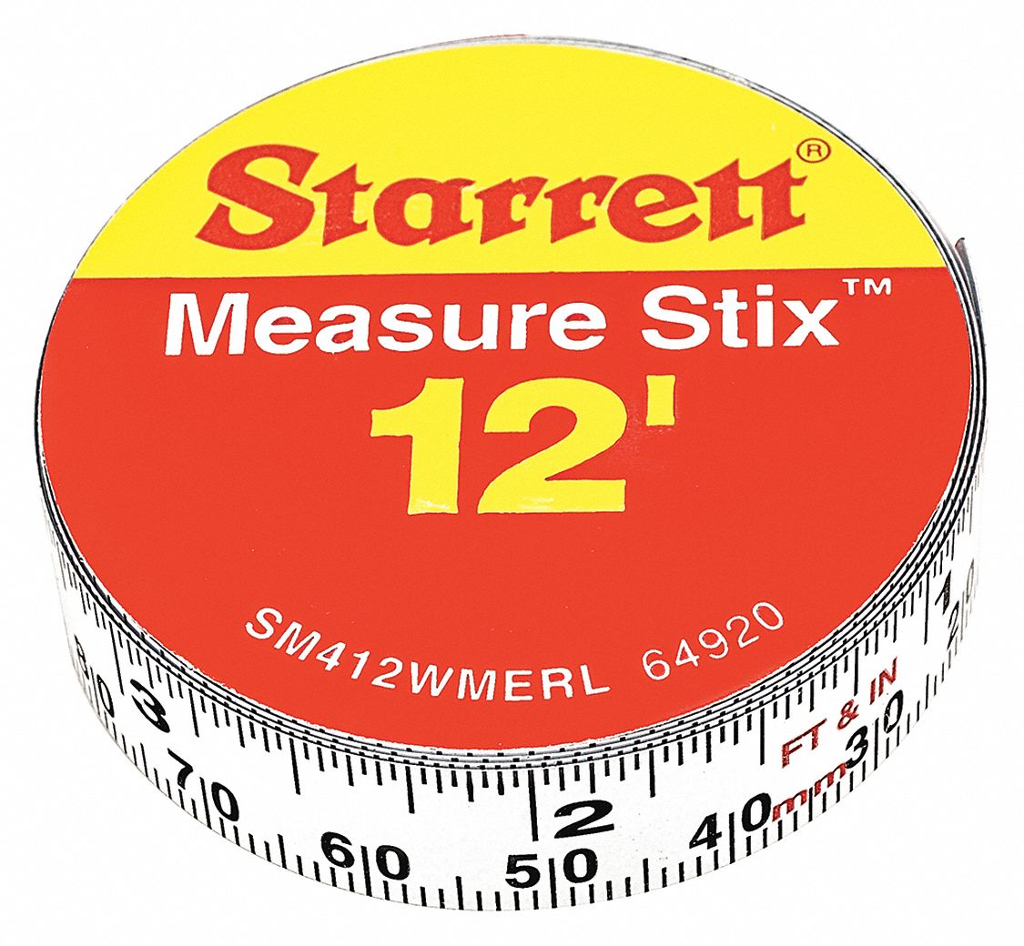 Measuring Stick, 1/2"x12ft,