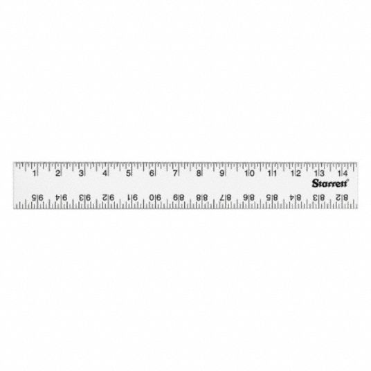 STARRETT Aluminum Rule Straight Edge, 96