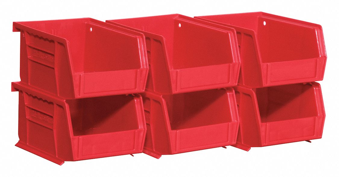 Akrobin 5-3/8 x 4-1/8 x 3 Red PK6