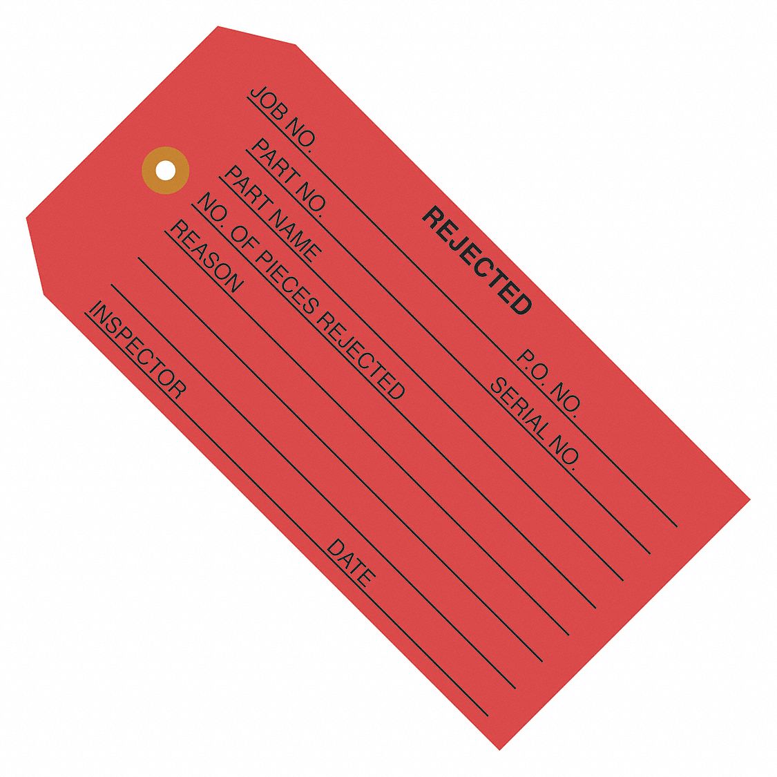 Key Tag, Rectangle, Red, PK1000