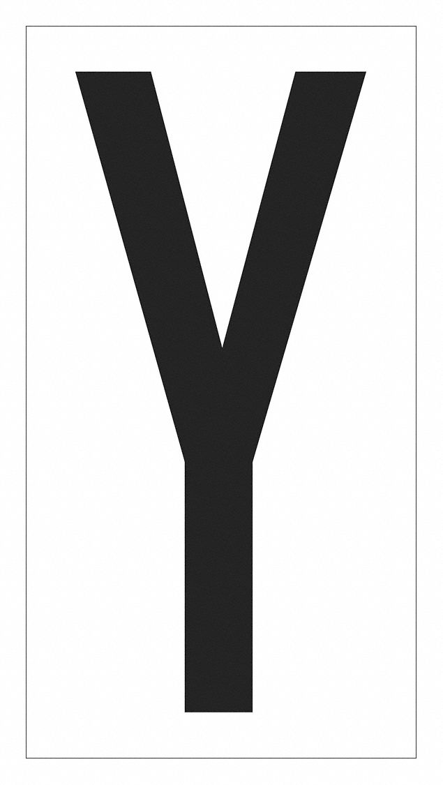 Vinyl WarehouseLetterLabel, Y, 3-1/2", PK50