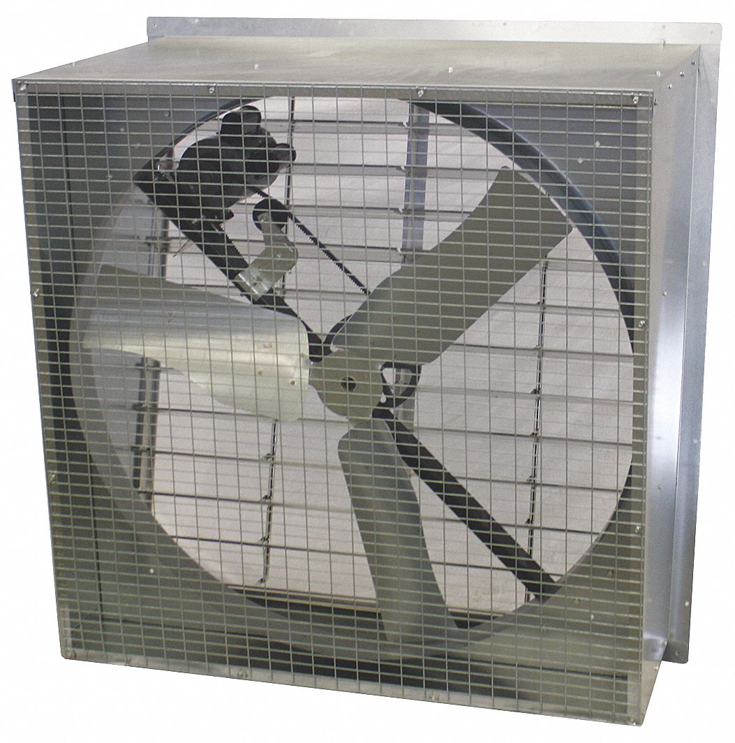 DAYTON Agricultural Exhaust Fan Belt Drive, 54 in Blade, 1 hp, Totally