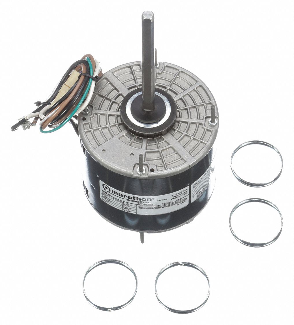 MARATHON MOTORS, Stud Mount, Open AirOver, Condenser Fan Motor