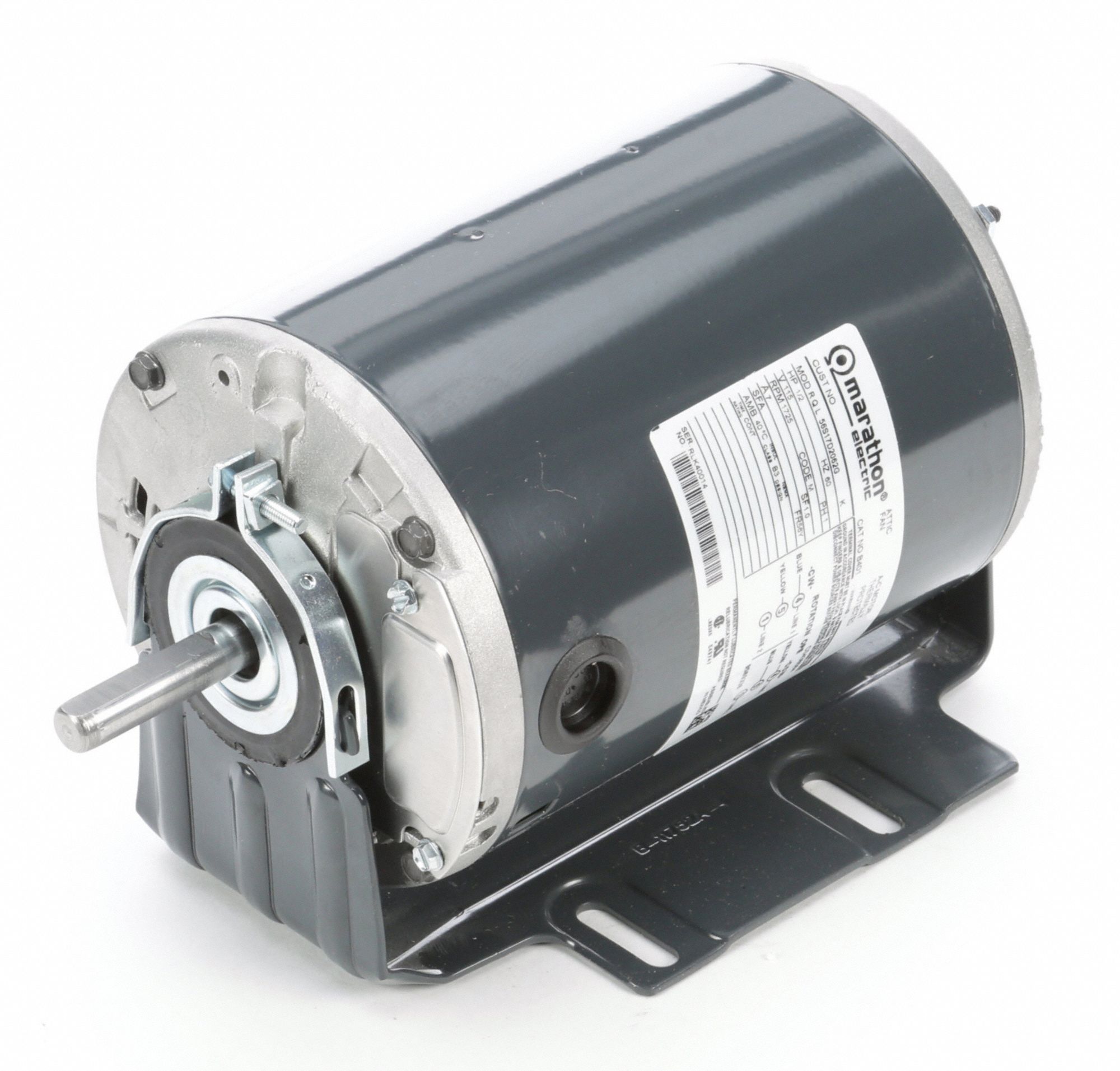 MARATHON MOTORS Attic Fan Motor, 1/2 HP, 97/8in.L 44YU95056S17D2062