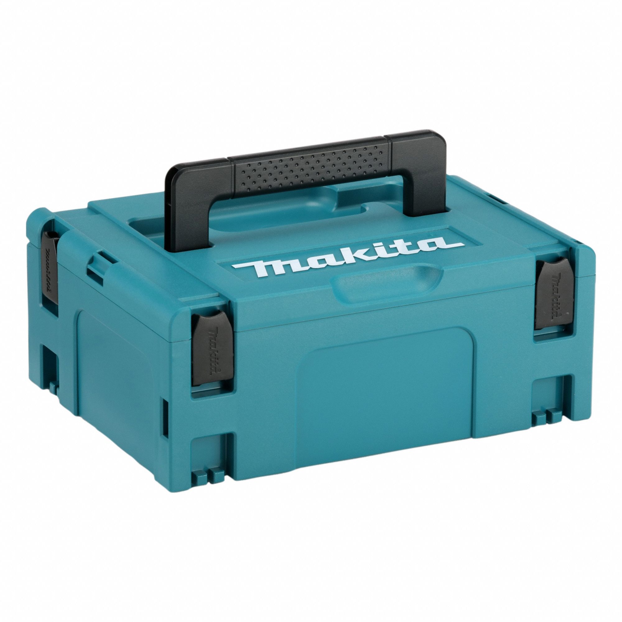 Tool Case: 15 1/2 in W 11 3/4 in D 6 1/2 in H, Plastic, Teal, Hinged Lid, 0 Compartments