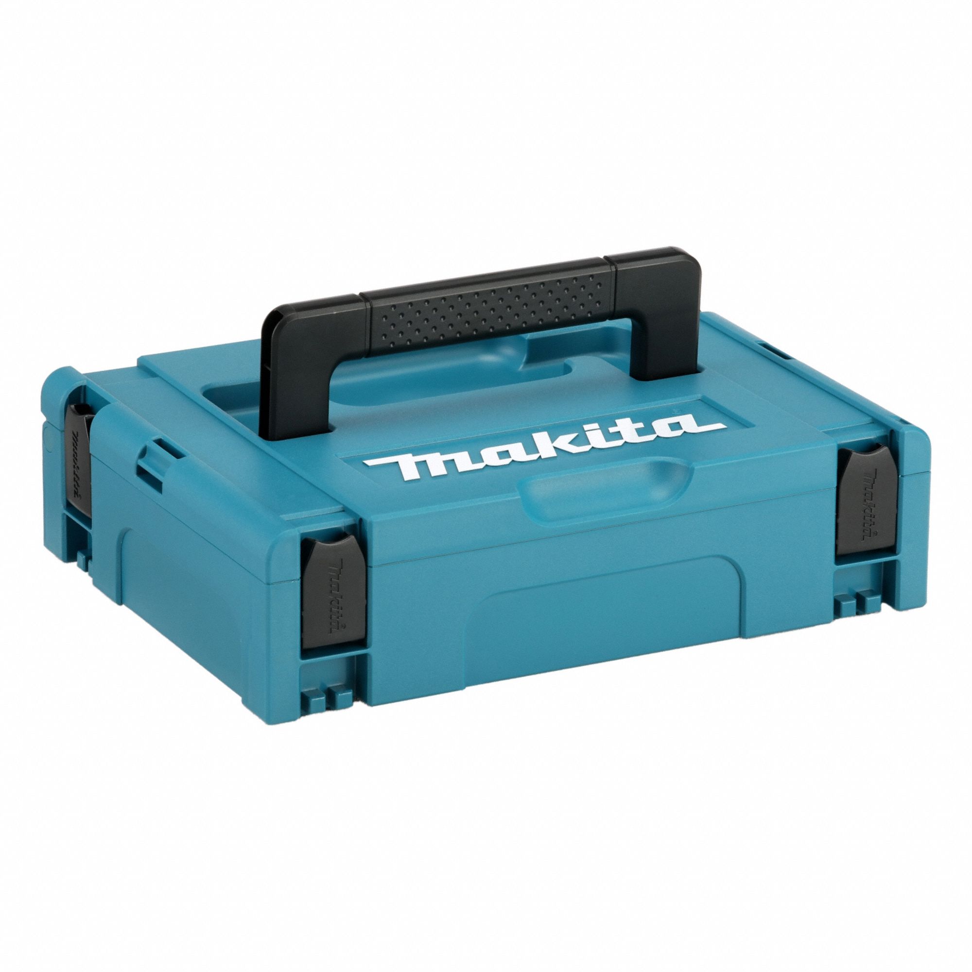 Tool Case: 15 1/2 in W 11 3/4 in D 4 3/8 in H, Plastic, Teal, Hinged Lid, 0 Compartments