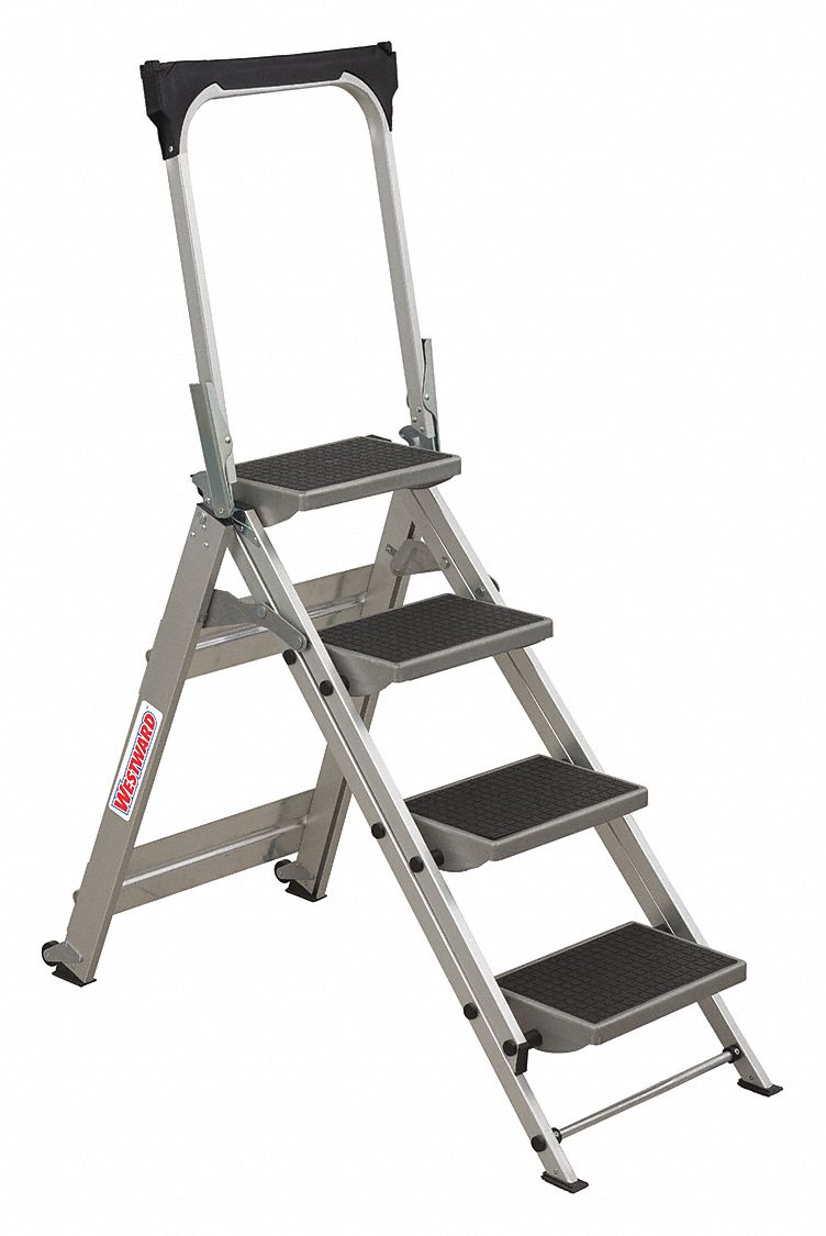 Escalera plegable de aluminio 4 x 4 peldaños Prime DLM404, Materiales De  Construcción