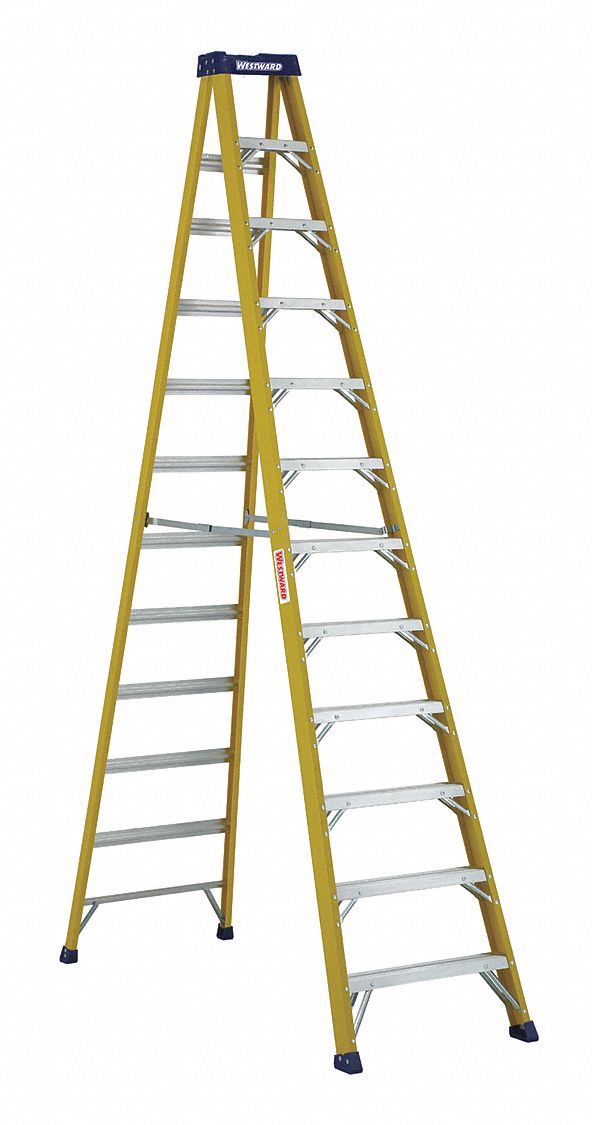 STEPLADDER,FIBERGLASS,IAA, 12 FT.