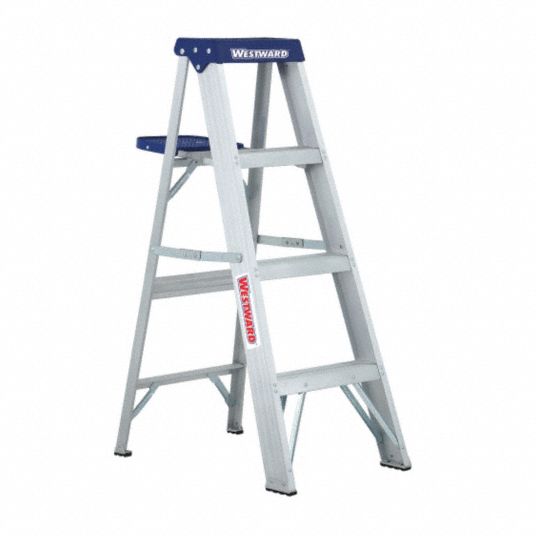 WESTWARD, 4 ft Ladder Ht, 3 Steps, Stepladder - 44YY59|44YY59 - Grainger