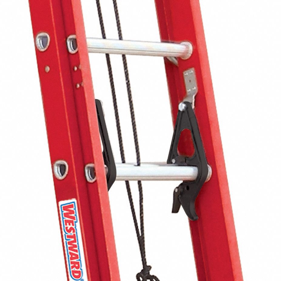 WESTWARD Extension Ladder 24 ft Industry Ladder Size, 21 ft Extended
