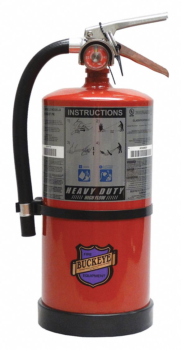 Buckeye Fire Extinguisher Dry Chemical Potassium Bicarbonate 10 Lb 20b C Ul Rating 44yz34 11651 Grainger