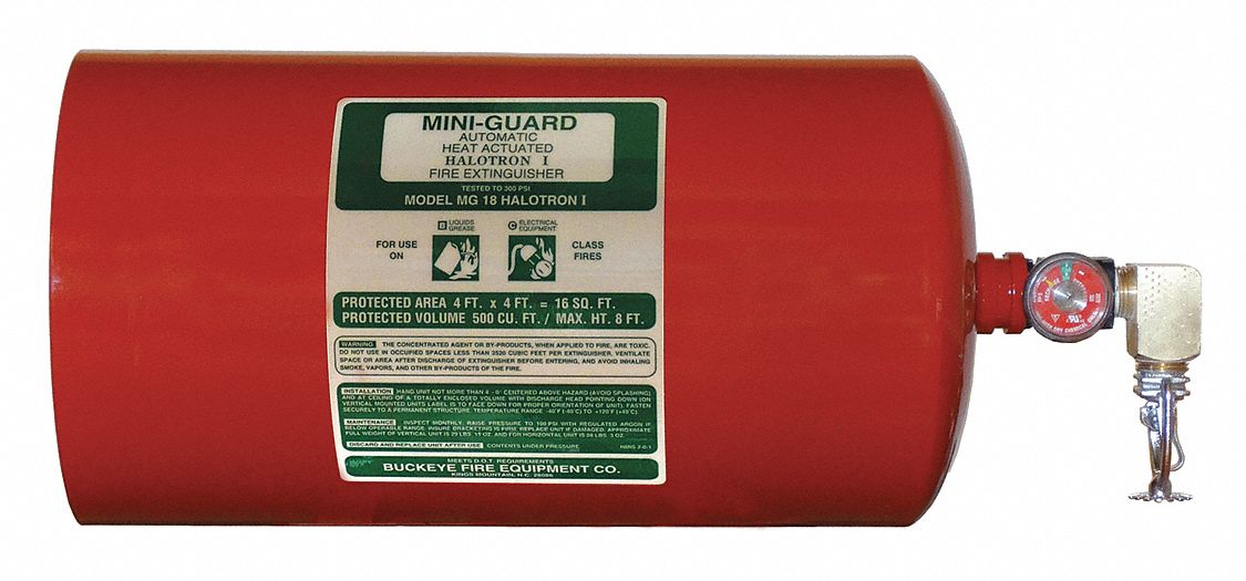 BUCKEYE, 18 lb Extinguisher Capacity, 10B:C, Automatic Spot