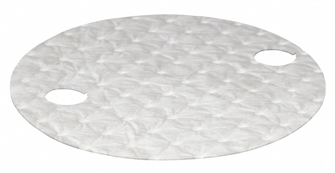 Drum Top Pad, Oil-Based Liquid, White, PK25