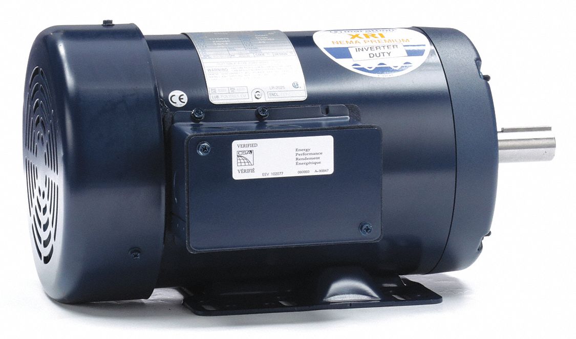 General Purpose Motor: Totally Enclosed Fan Cooled, Rigid Base Mount, 1 HP, 230/460V AC