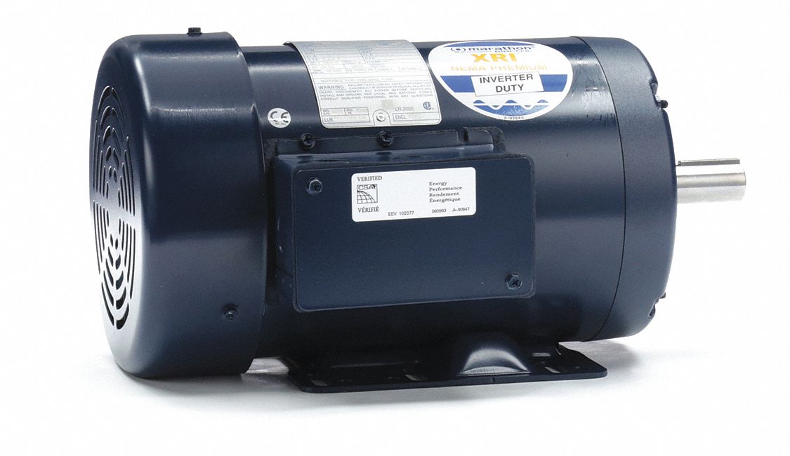 General Purpose Motor: Totally Enclosed Fan Cooled, Rigid Base Mount, 2 HP, 230/460V AC