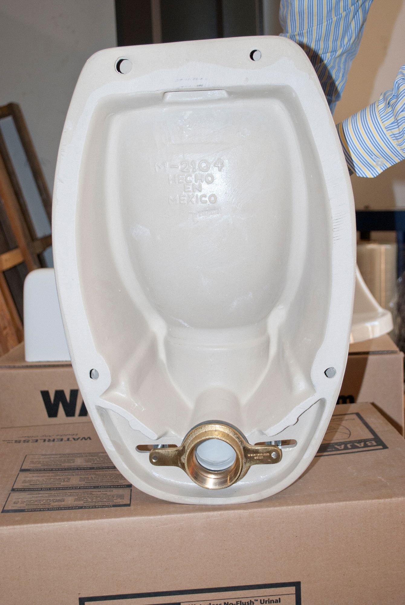 Waterless Baja Urinal 13"W Ceramic  White New 